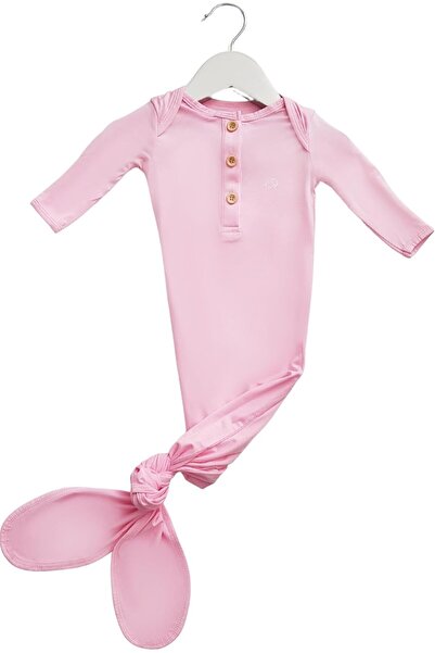 Anvi Baby Knotted Gowns for 3-6 Month Baby, Pink
