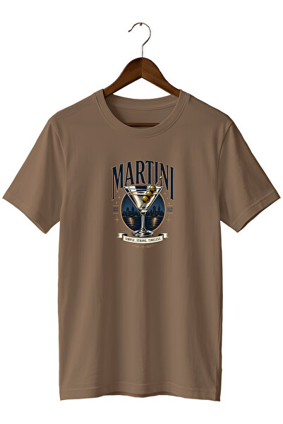 WİDİ Martini koktel unisex majica sa printom, standardnog kroja, s okruglim i...