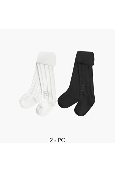 Juniors Pack of 2 Tights with Bow Accent