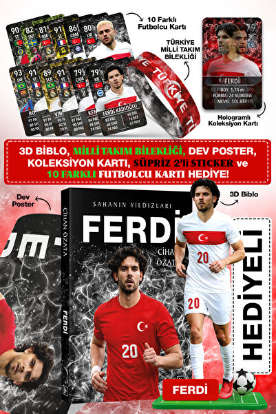 Parodi Yayınları Ferdi Kadıoğlu Futbolcu Kitabı - Bileklik, 3D Biblo, Dev Pos...