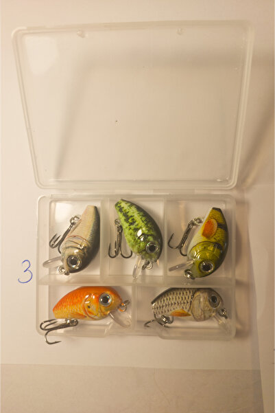 Enora Grup 5'li set 3cm 2gr Minnow, Sahte Yem, Lures,rapala,suni Yem,spin, Ma...