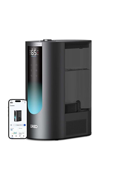 DREO Υγραντήρας αέρα 813S Smart, Δεξαμενή 6λ, 500ml/ώρα, Ζεστό και κρύο νερό,...