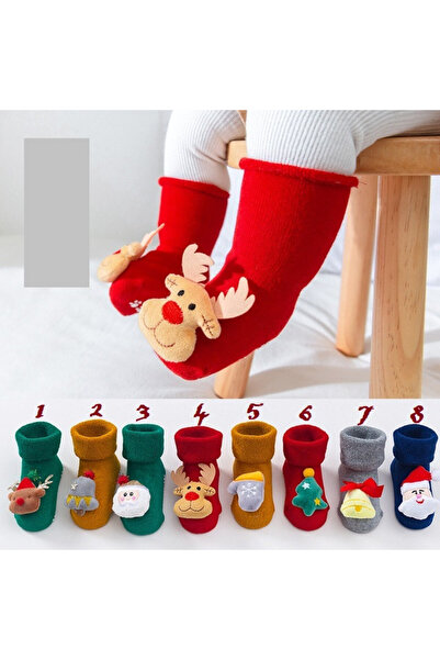 Superbaby Sosetele flausate pentru bebelusi - Jucarioare de Craciun (pret 1 b...