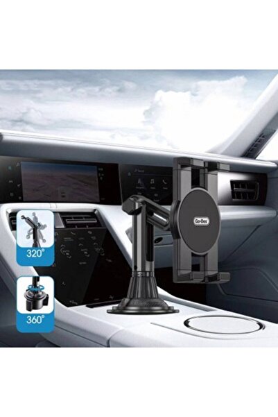 Go-Des حامل هاتف للسيارة GD-HD313، قابل للتعديل بزاوية دوران 360 درجة، أسود