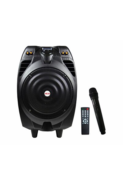 AKAI Boxă karaoke portabilă de 50W cu troler, microfon wireless, USB/SD, tele...