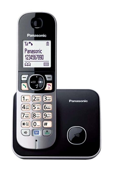 PANASONIC DECT Cordless Phone With Noise Reduction Black/Grey/Peach
