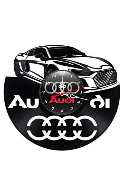 Audi Ceas de perete decorativ din disc de vinil, Model R8 Supercar / Mașină s...