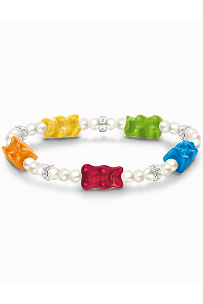 Thomas Sabo A2153-052-7-L17 Goldbears Πολύχρωμο Βραχιόλι με Πέρλες 17 εκ.