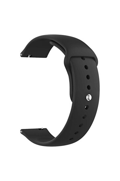 OEM Μονόχρωμο Λουράκι για Smartwatch 20mm - Μαύρο
