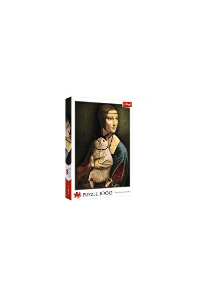 Trefl PUZZLE 1000 DOAMNĂ CU O PISICĂ