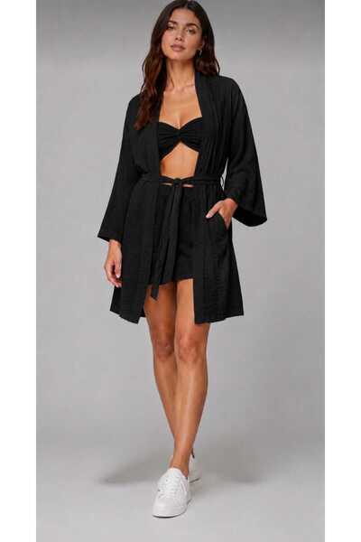 estewoman Muslin 100% Cotton Kimono 3-Piece Set