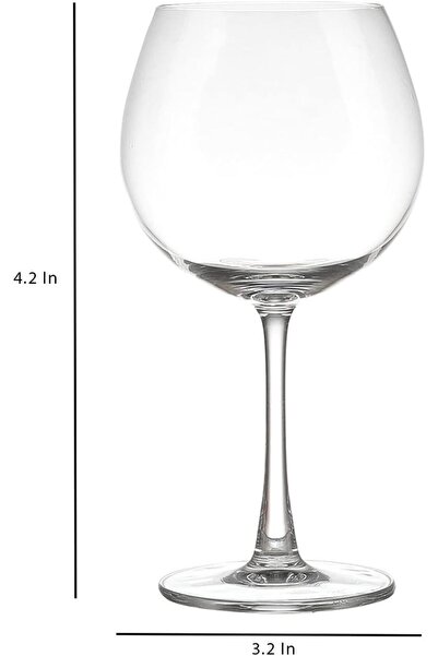 TAGROCK Balloon Red White Or Brandy Premium Crytal Clear Wine Glasses, 650 ML...