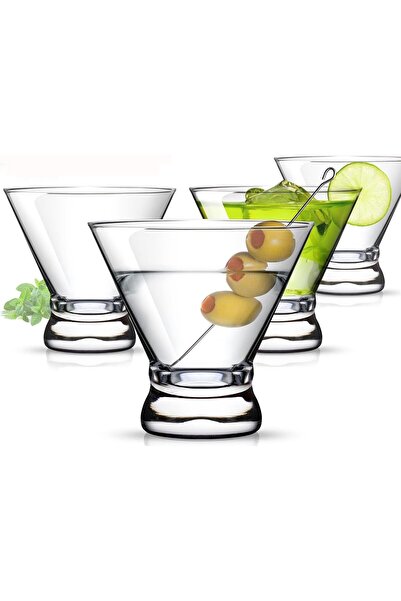 Generic Martini Glasses Set of 4, Crystal Clear 8 OZ, Stemless Cocktail Glass...