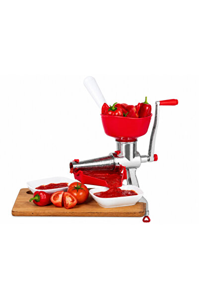 Welora Masina manuala de stors rosii din aluminiu, Sita Inox, Separator Semin...