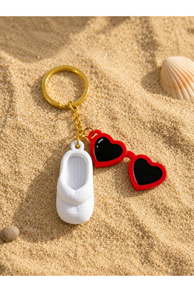 ARPAT NEXT 2-Piece Bag Charm and Keychain. Glasses and Slippers