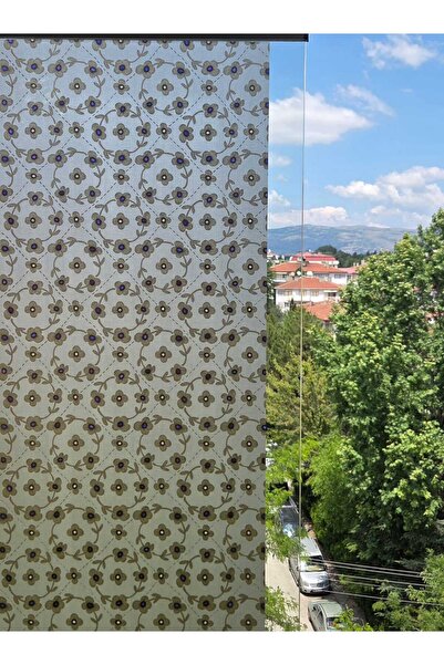Başak Ev Tekstili Cam Filmi Kaplama Statik Folyo Buzlu Desenli Duşa Kabin Pen...