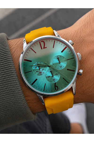 Weluxa Men's Wristwatch Silicone Cord Reflective Colorful Glass Premium Desig...