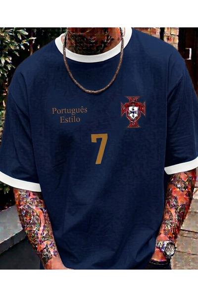 COHERENT Unisex Men/Women Portugal Custom Printed Oversize Cotton T-Shirt