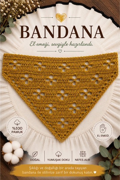 Bikaya Home Handmade Knitted Bandana |   100% Cotton |   Multi-Purpose Waist ...
