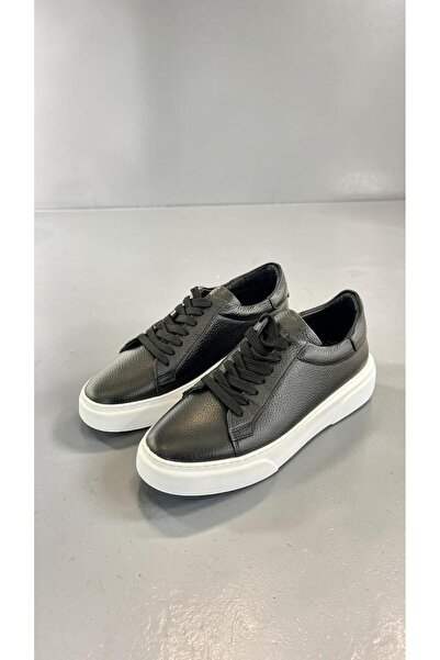 eforia 2620 Black Genuine Leather Full Orthopedic Casual Men's Shoes