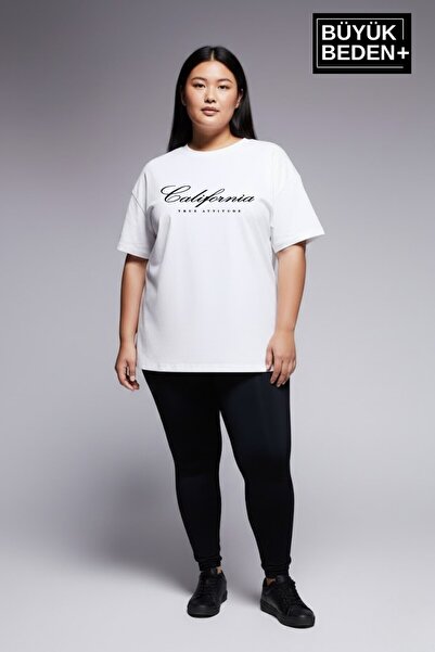 Superlife Süperlife Women's Large Size Handwritten California Printed 3Xl-6Xl...
