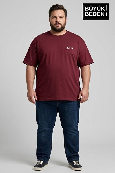 Superlife Men's Large Size Ar Printed 3Xl-6Xl Crew Neck T-Shirt Spr26Bts510-01