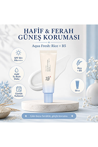 The Potions Relief Sun Aqua Fresh Rice B5 SPF50+ PA++ Nemlendirici Yatıştırıc...