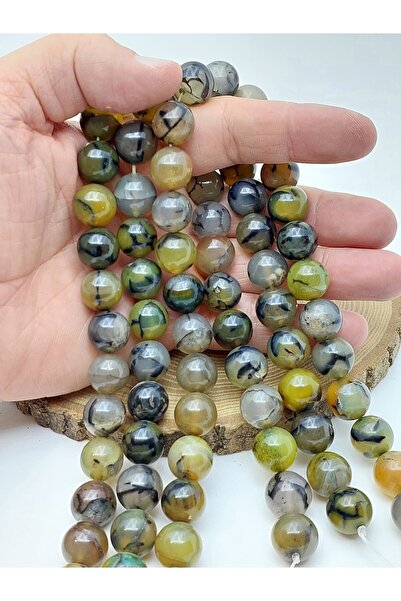 Yasamtohumu Agate Stone Dizi 14mm (62158)