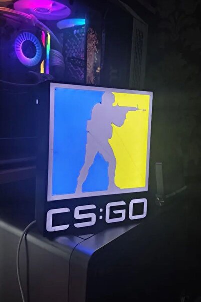 MEK Cs:Go Counter Strike Designed Decorative Lighting Night Lamp (23X19Cm)