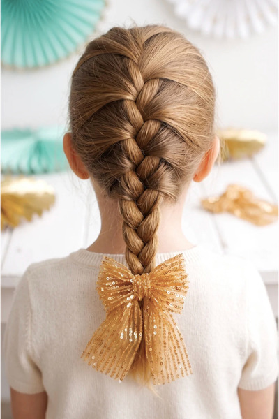 chipiques Silver Sequin and Bead Embellished Orange Tulle Ballerina Bow Clip ...