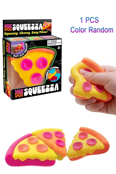 Needoh 1PCS Pliable Stress-Relieving Pizza Toy (Color Random)