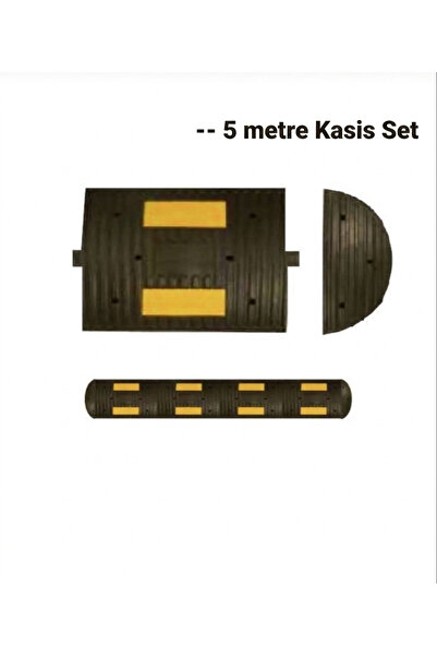 PARLATRAFİK Hız Kesici Kasis , Kauçuk Oval 5 metre Set