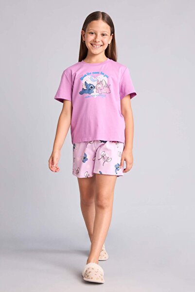 DeFacto Set pijamale Disney Lilo & Stitch, croială normală, 2 piese, pentru f...