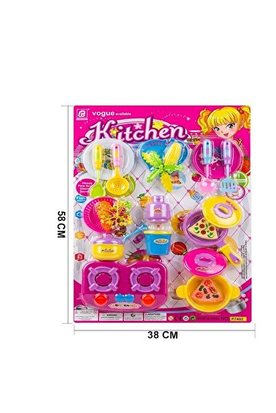 iTajir Luxury Kitchen Set Toy with Double Stove and Cookware and Pizza and Ve...