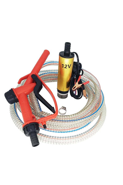 Vivendo Set pompa transfer benzina/motorina si alte lichide 12V cu furtun si ...