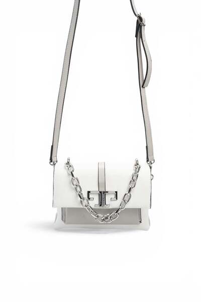 Silver Polo White - Light Gray Solid Women's Crossbody Bag SP1148