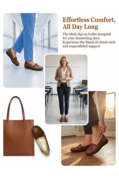 Dhiaa Walk Women's Work Shoes - Long-time Standing Support, Anti-Slip Pattern...