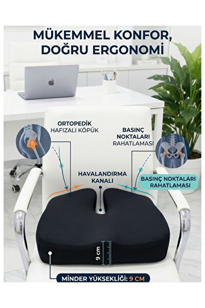 Dear Visco Orthopedic Sitting Cushion Ergonomic Memory Foam Sitting Pillow Po...