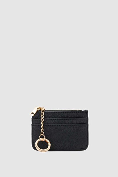 Shule Bags Nook Zippered Charm Card Holder Black
