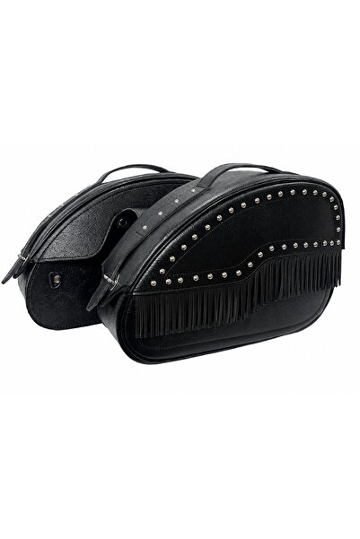 ebakbak Motosiklet Takım Deri Yan Çanta Choper Model Black Cruiser Motor Yan ...