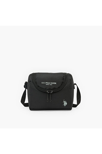 U.S. Polo Assn. يو إس بولو أس إن. حقيبة غداء مطبوعة بالشعار للأولاد من 8-13 س...
