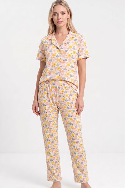 OBJE Women's Floral Patterned Classic Pocketed Single Bottom