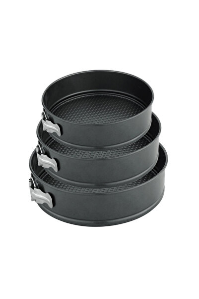 Vivendo Set 3 forme rotunde pentru prajituri cu fund detasabil