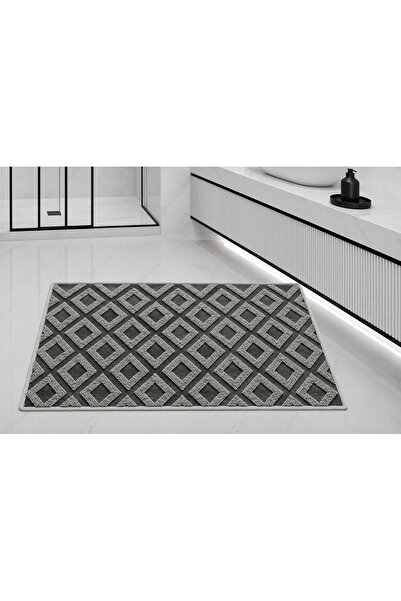 Hayal Dekoratif Non-Slip Base Washable Bathroom Mat Set Digital Printed 40X60...