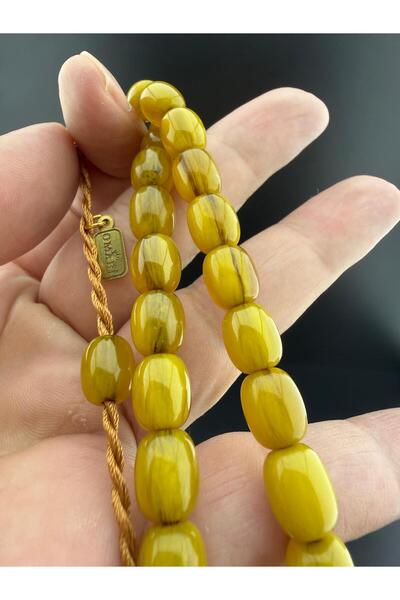Jewel Custom Made Faturan Sıkma Amber Prayer Beads (8.5-10 mm) Signed by Mast...
