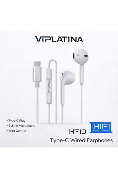 VIPLATINA HF10 Type C Wired Earphones HiFi Sound Mic Control