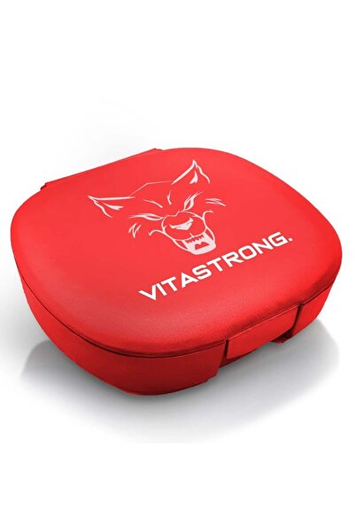 vitastrong CUTIE DE PASTILE ROȘIE Cu 5 compartimente practice