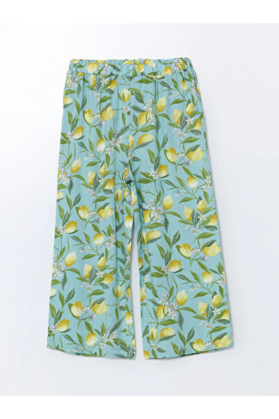 LC Waikiki Turquoise elastic waist girls' loose pants