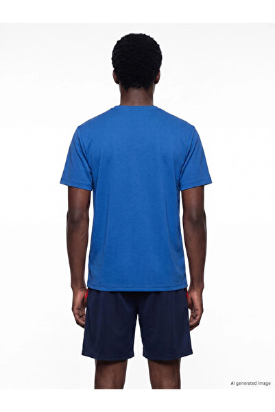 LC Waikiki Blue Crew Neck Men's Sports T-Shirt