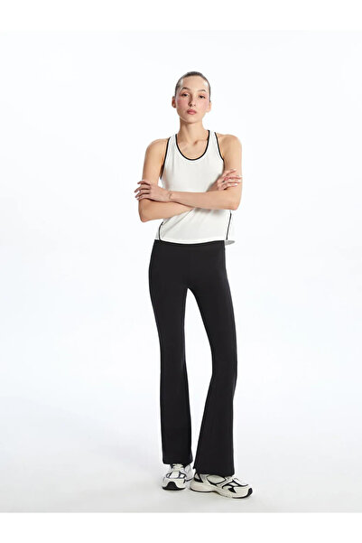 LC Waikiki Black Elastic Waist Spanish Style Women's Sports Leggings